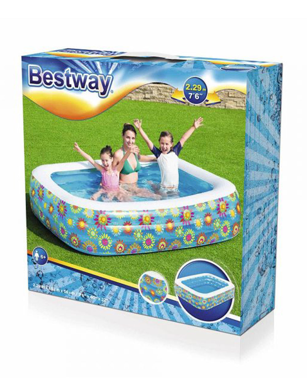 Bestway Flora Kids Blue Rectangular Pool