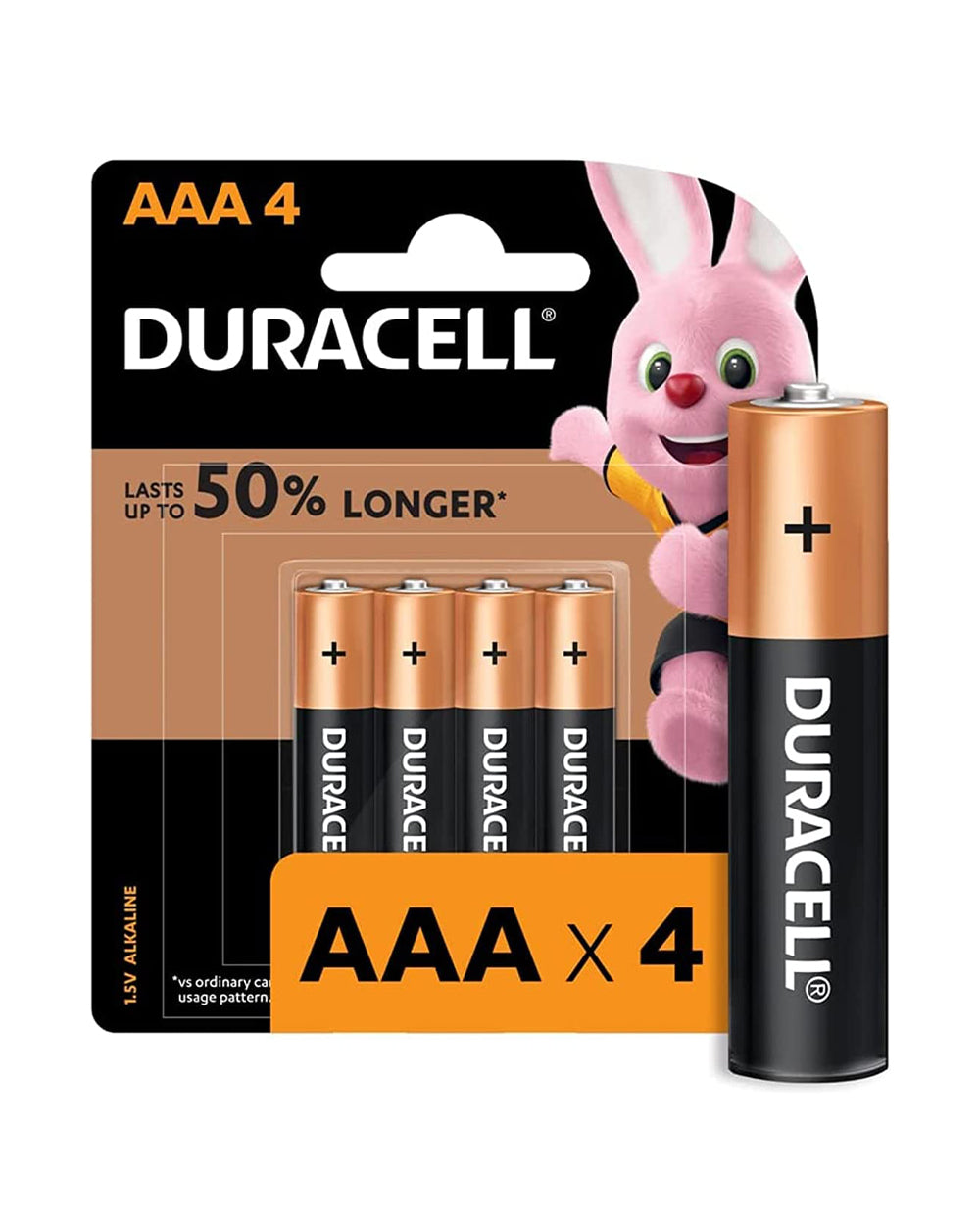 Duracell AAA 1.5V Alkaline Batteries Extra Life Long Power Pack of 4