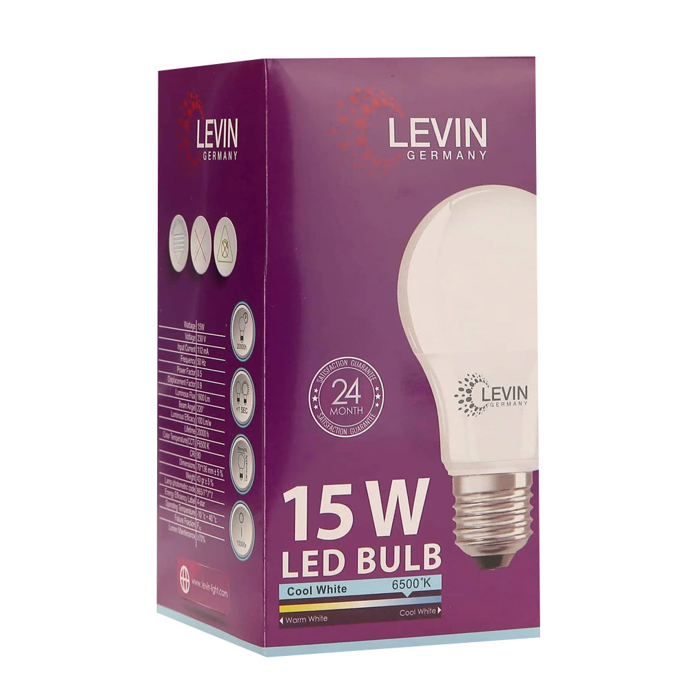 Levin LED A-BULB 15W 6500K E27