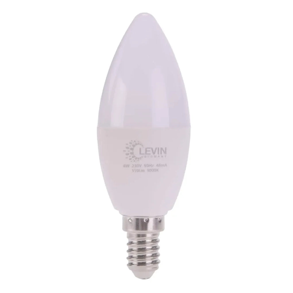 Levin LED C37 Candle Bulb 6W 3000K
