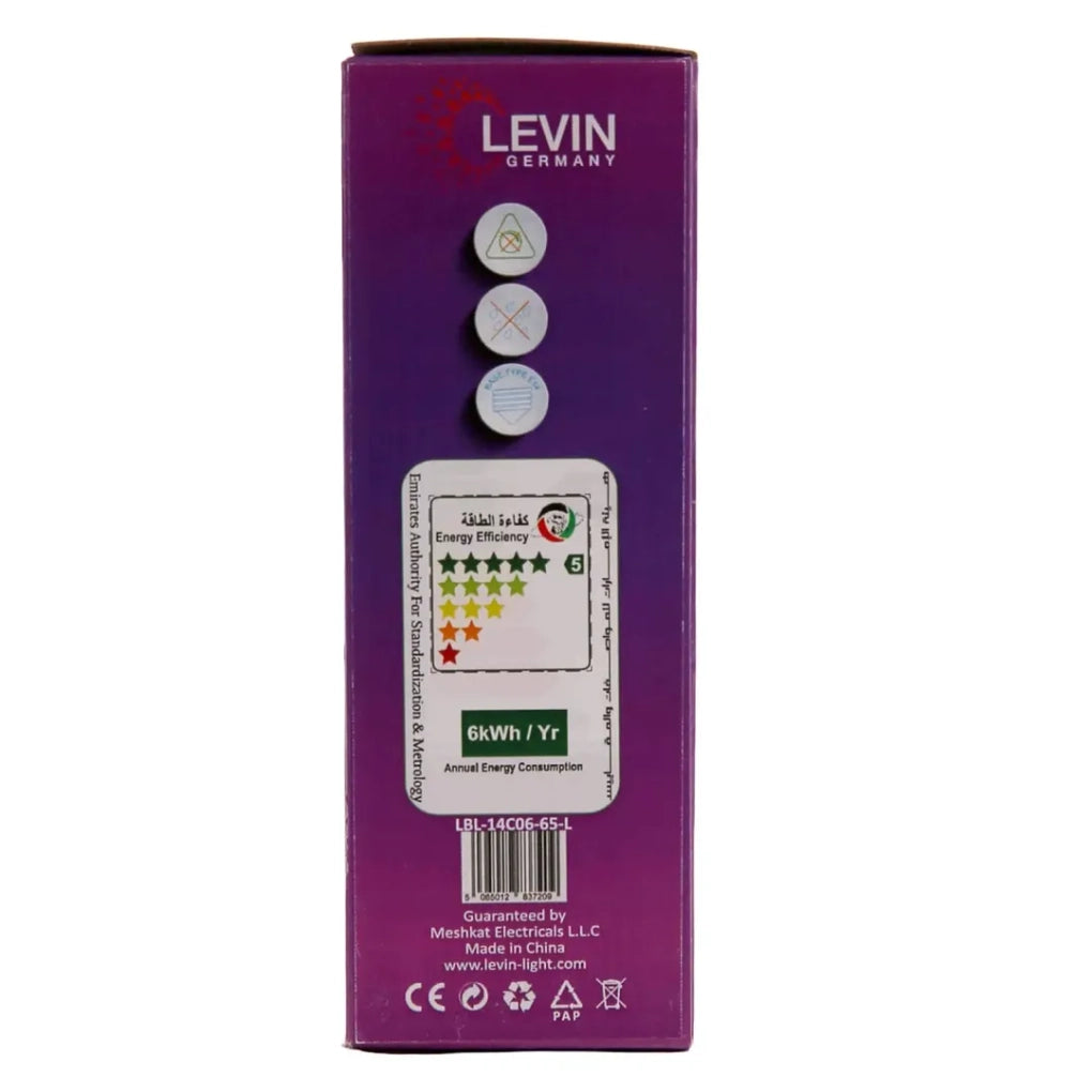 Levin LED C37 Candle Bulb 6W 6500K