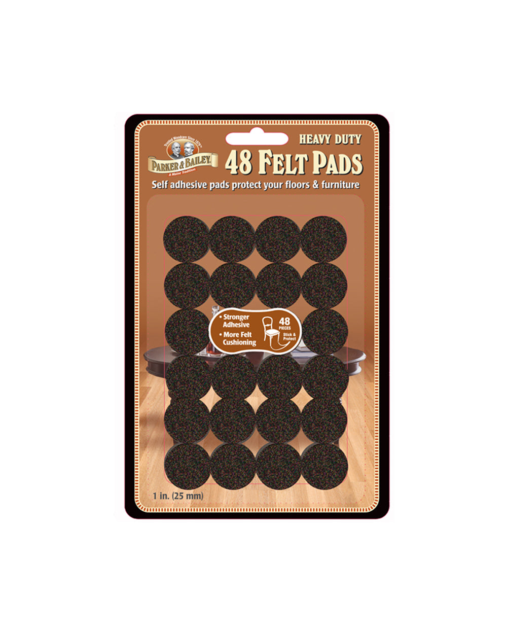 Parker & Bailey Felt 48 Pieces 1 inch Brown