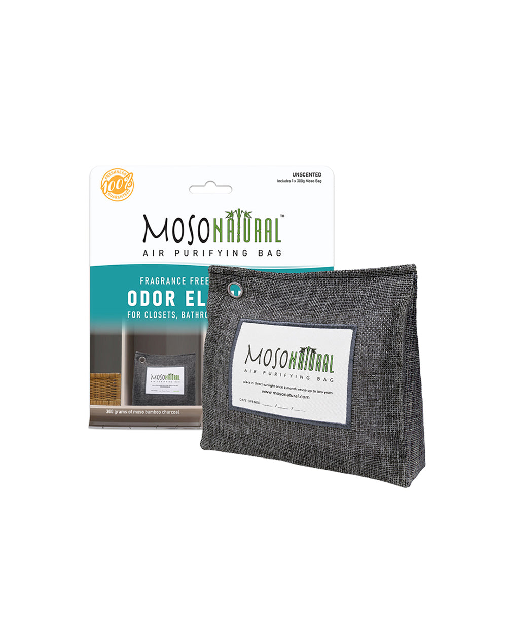 Moso Natural Air Purifying Bag 300g For Closets, Bathrooms & Laundry Rooms