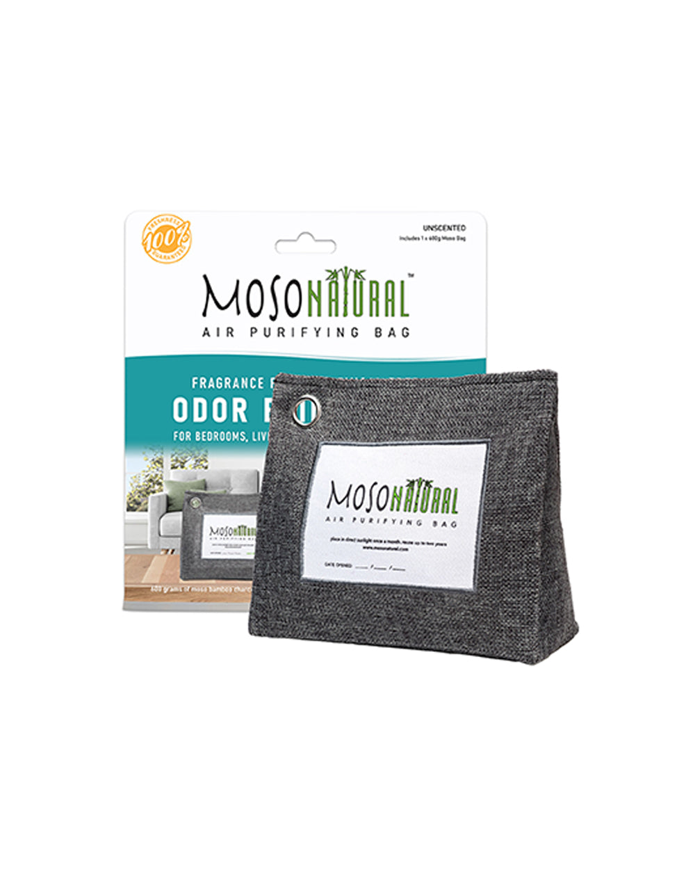 Moso Natural Air Purifying Bag 600g For Bedrooms, Living Rooms, Kitchens & Pet Areas