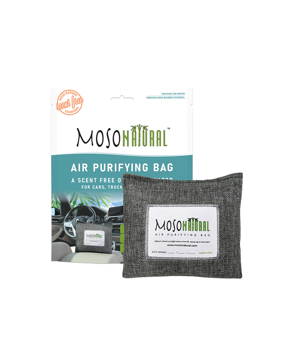 Moso Natural Air Purifying Bag for Cars Trucks, SUVs & Boats