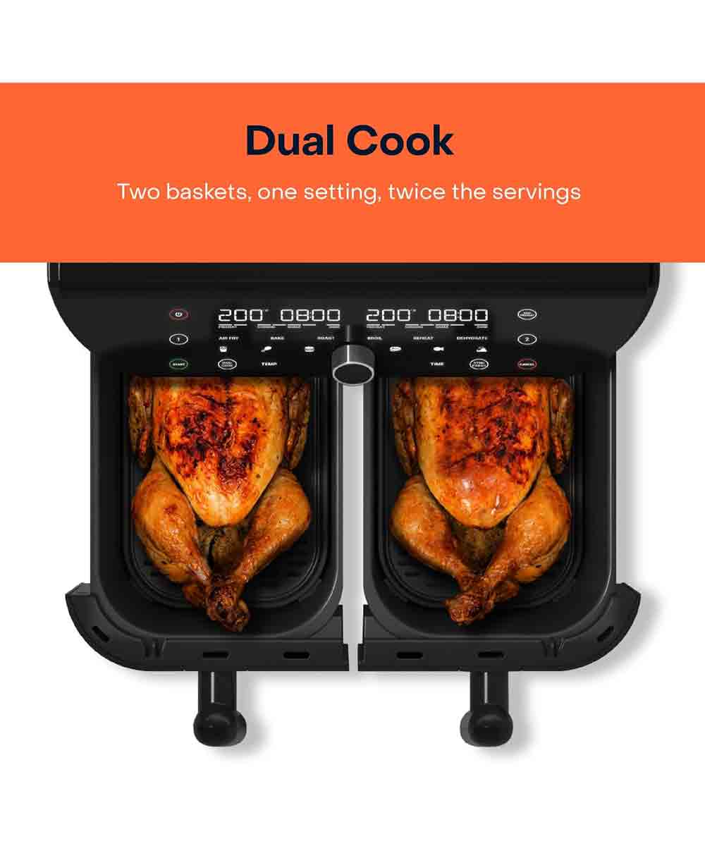 Nutricook Air Fryer Duo 2 Non Vision 8.5 Liter Black