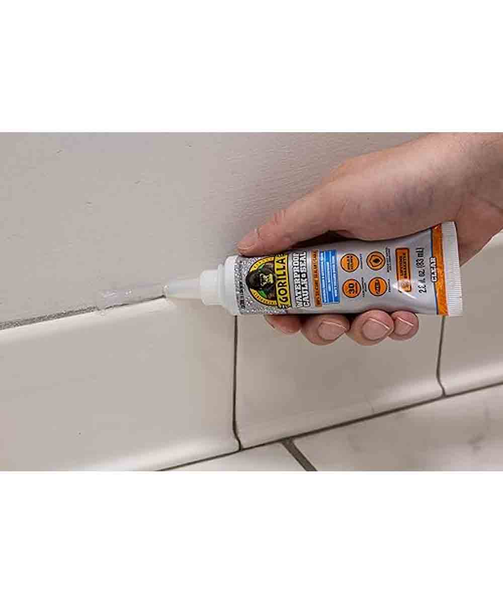Gorilla 2.8 Ounce Squeeze Tube Clear Silicone Sealant