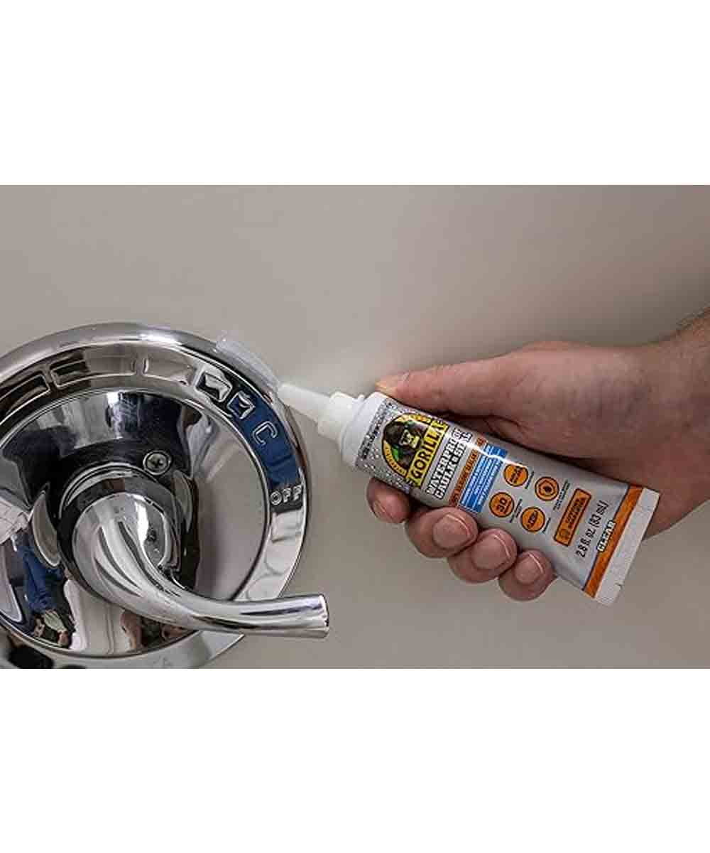 Gorilla 2.8 Ounce Squeeze Tube Clear Silicone Sealant