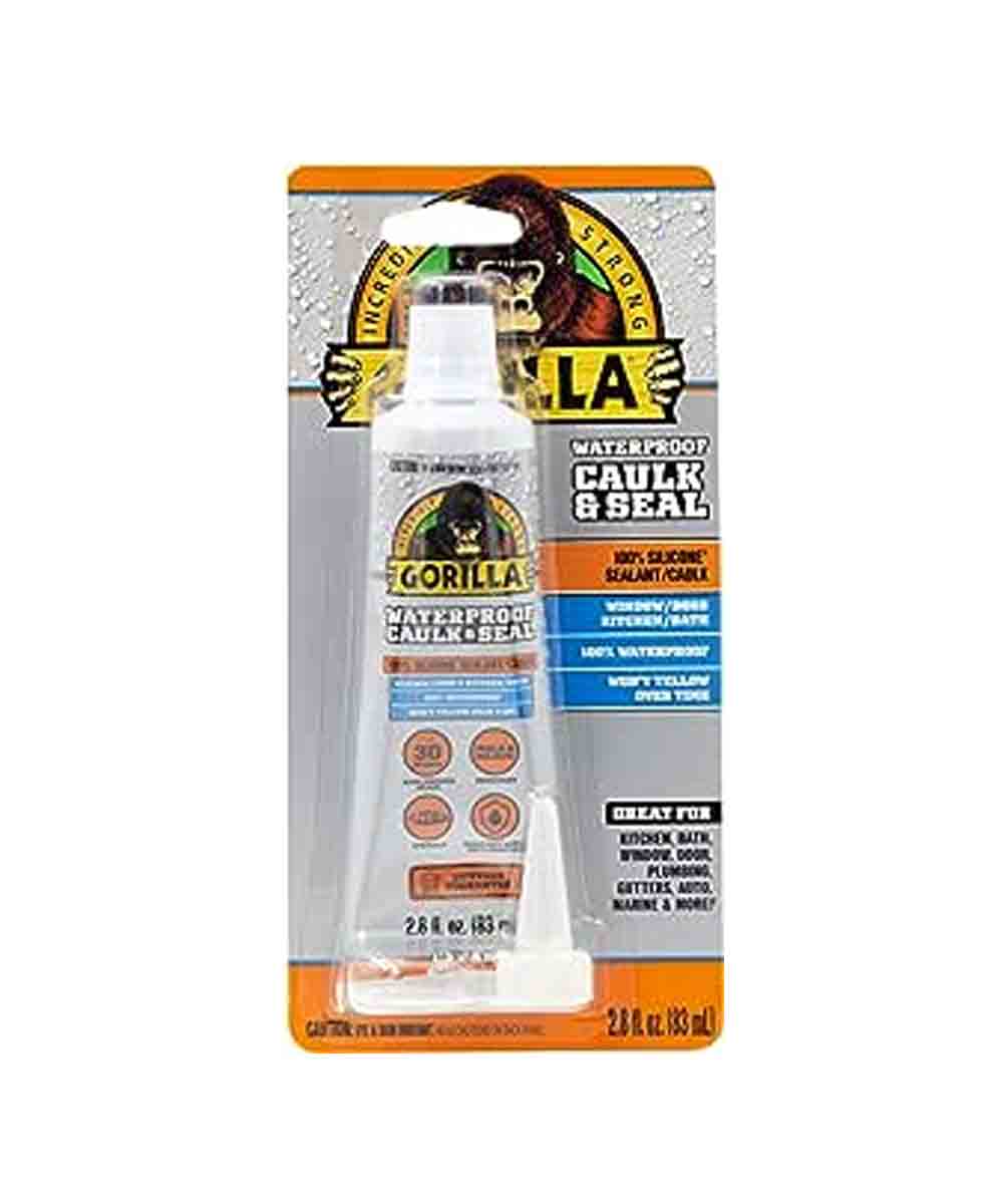 Gorilla 2.8 Ounce Squeeze Tube Clear Silicone Sealant