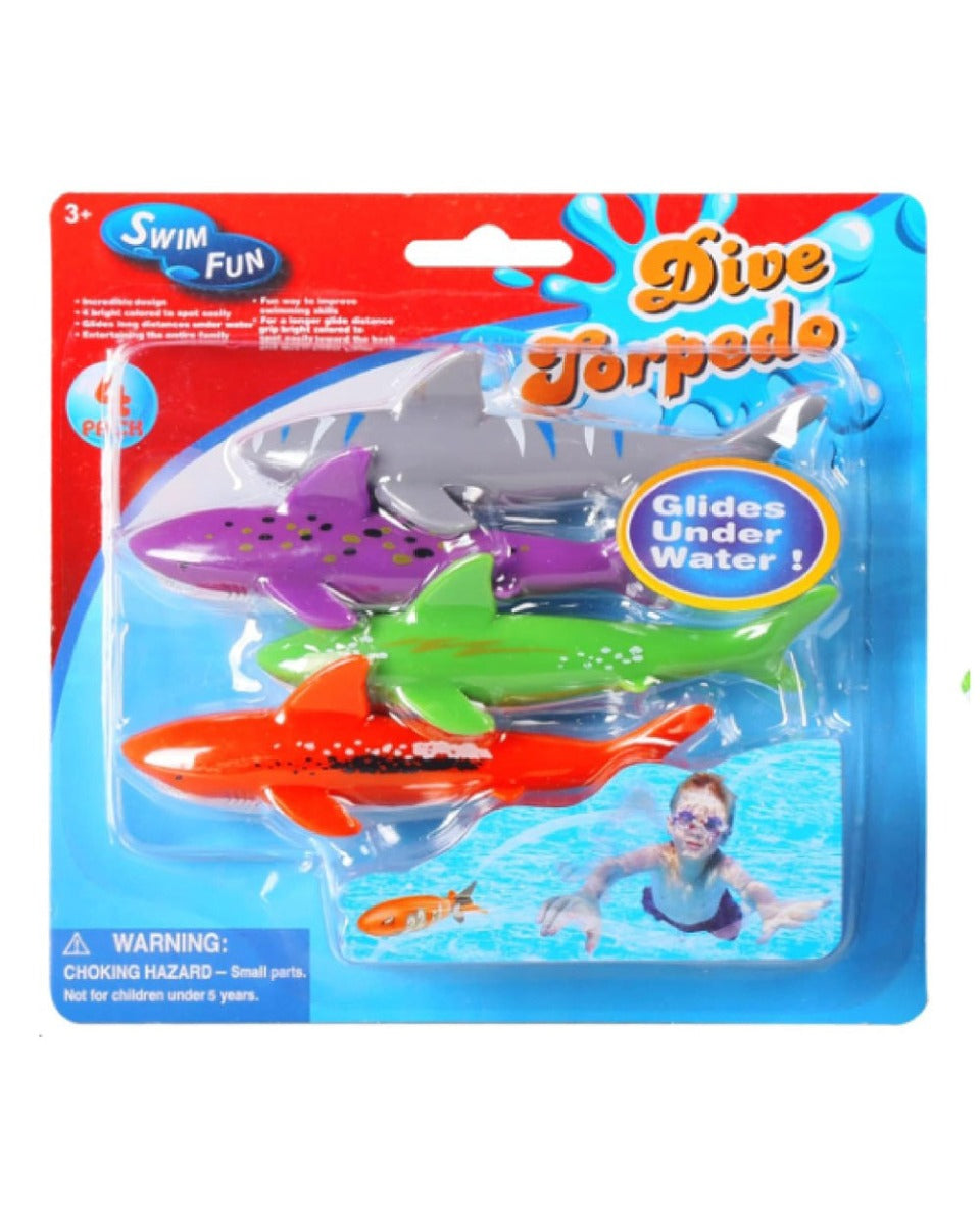 Mondo Diving Shark Toys Set of 4 Pieces