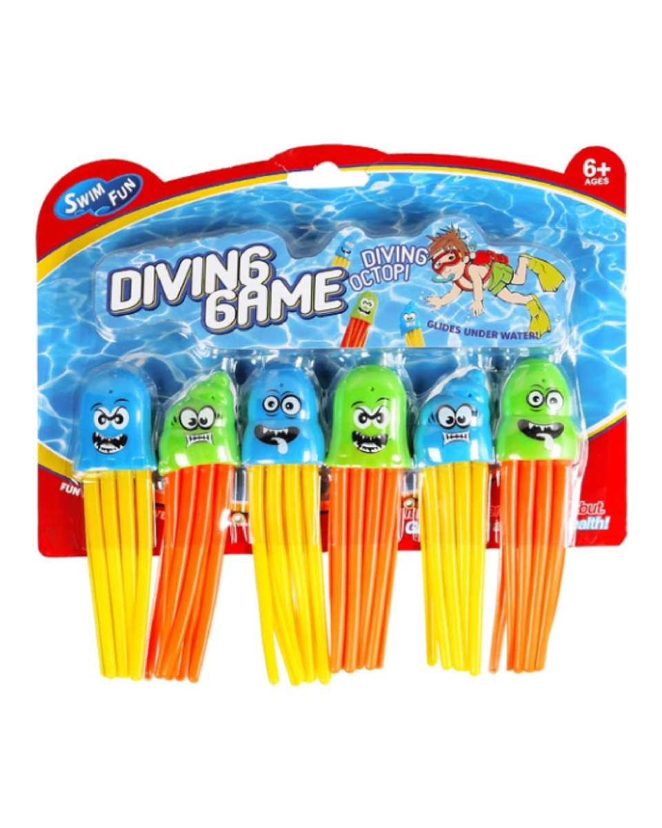 Mondo Diving Speedy Squid Toys Set of 6 Pieces