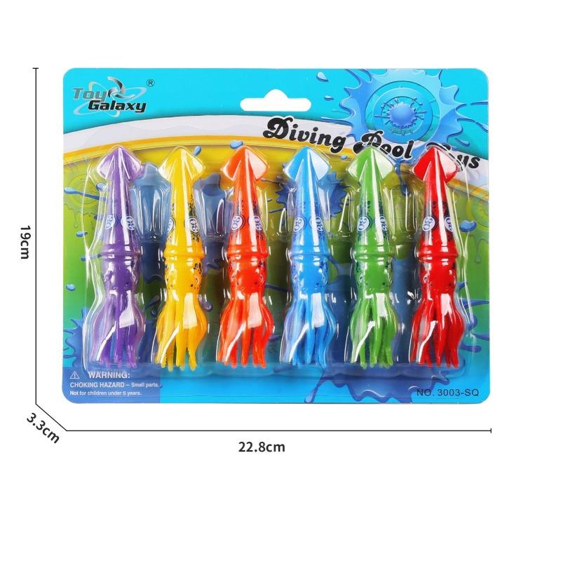 Mondo Diving Squid Toys Set of 6 Pieces