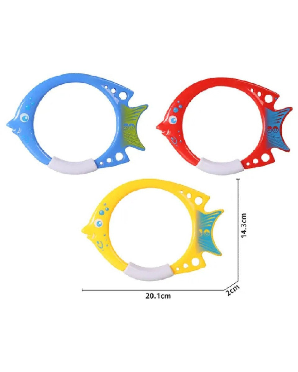 Mondo Diving Fish Ring Toys Set of 3 Pieces