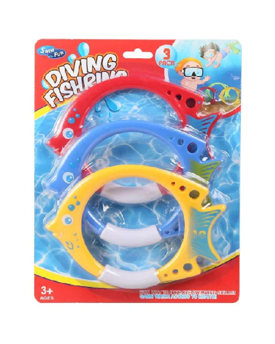 Mondo Diving Fish Ring Toys Set of 3 Pieces