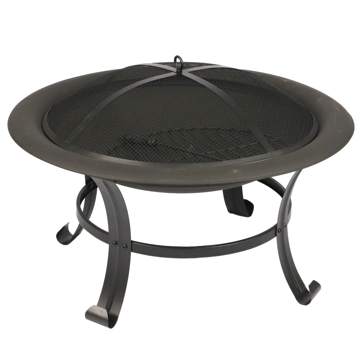 Elite Fire Pit With Lid And Poker D76 cm X H53 cm