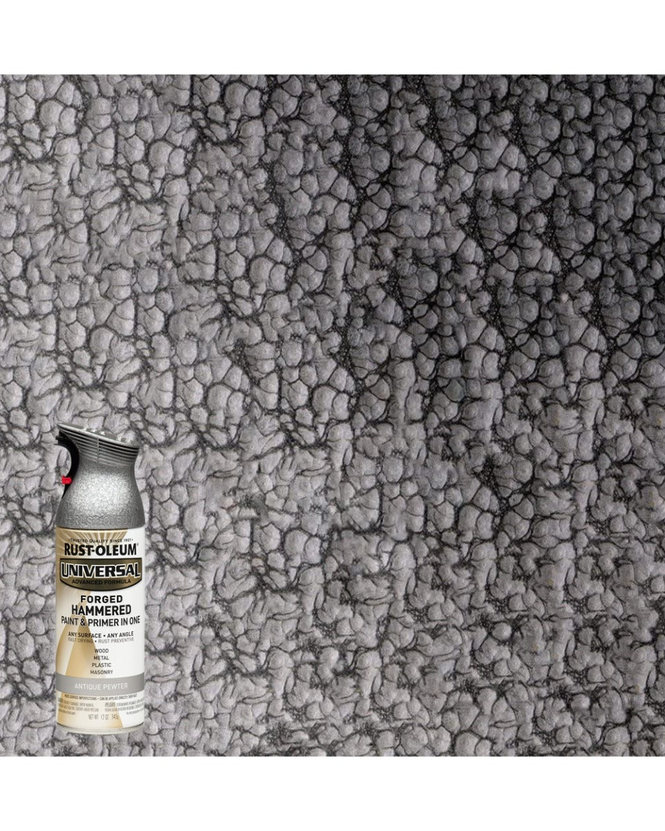 RustOleum Universal Premium Surface Spray 
 Forged Hammered Spray Paint, Antique Pewter