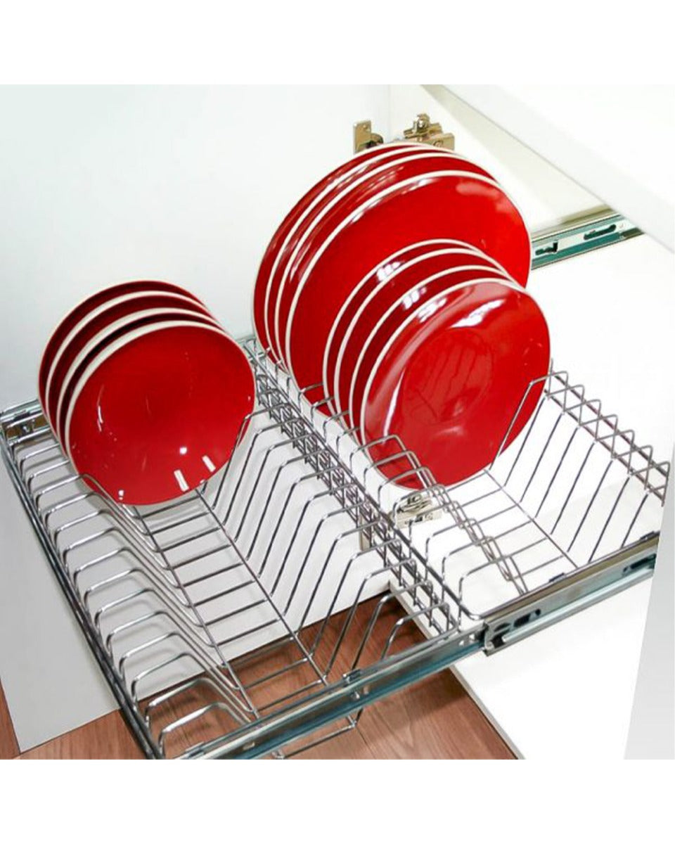 Tansel Double Rack Plate Pull Out Drawer with Slides L 348 x H 100 x W 500 mm