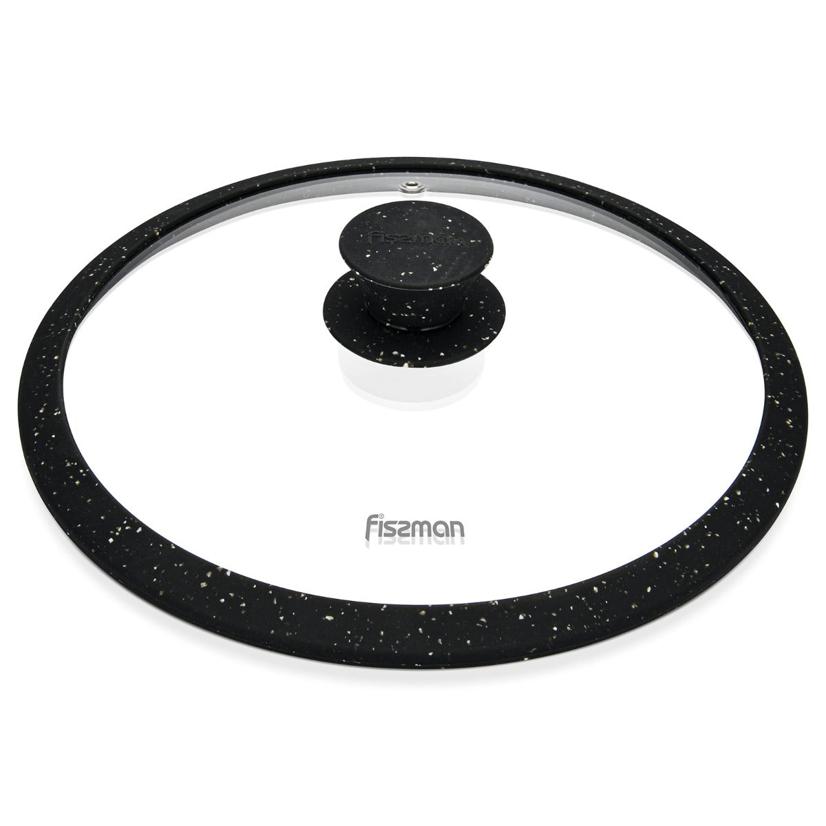 Fissman Lid Arcades 24 cm Black Marble Silicone Rim