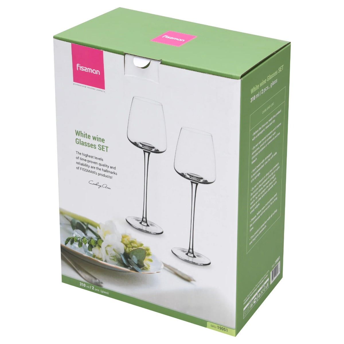 Fissman Set Of 2 White Wine Glasses Set 310 ML