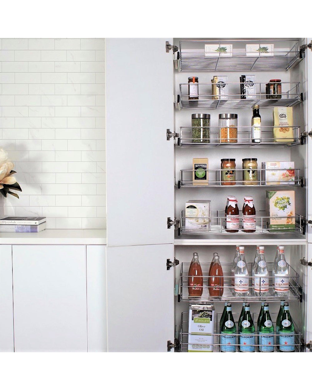 Tansel Pantry Pull Out Drawer with Slides L 796 x H 150 x W 485 mm