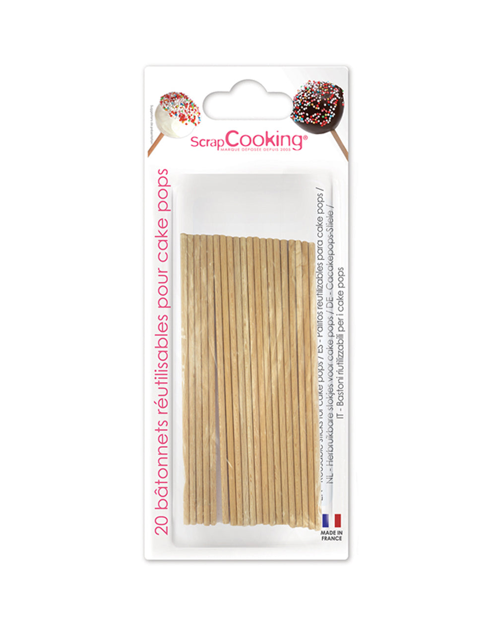 Scrapcooking 20 Cake Pop Sticks