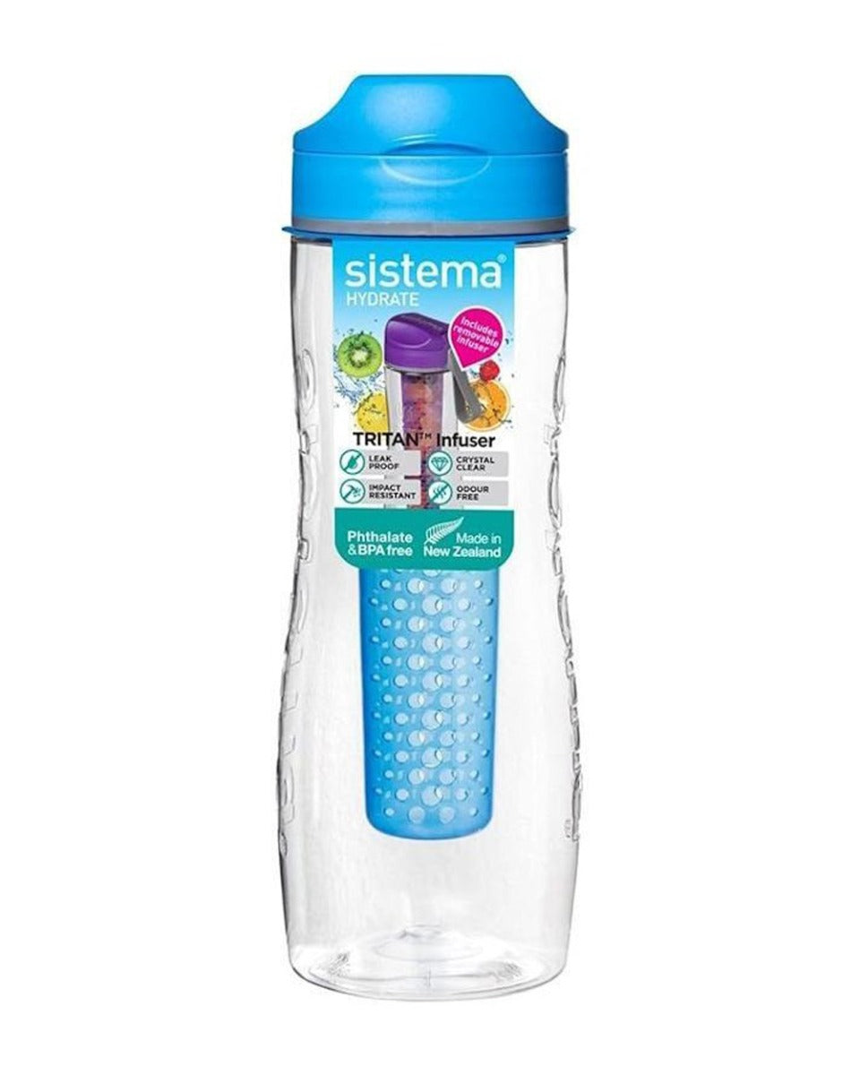 Sistema 800ml Tritan Infuser Bottle Blue