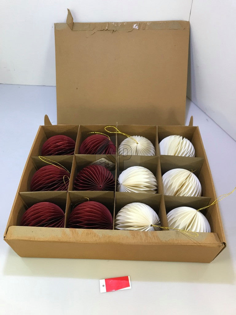 Homesmiths Ball Paper 100mm Hanging Assorted 1 Piece