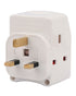 Terminator brand 3 Way UK Socket Multi Adaptor With Individual Switches With 2 Pin