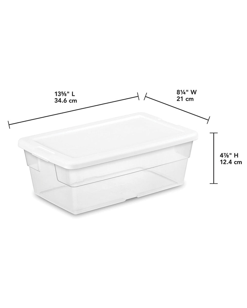 Sterilite 6 Quart Storage Box White Lid