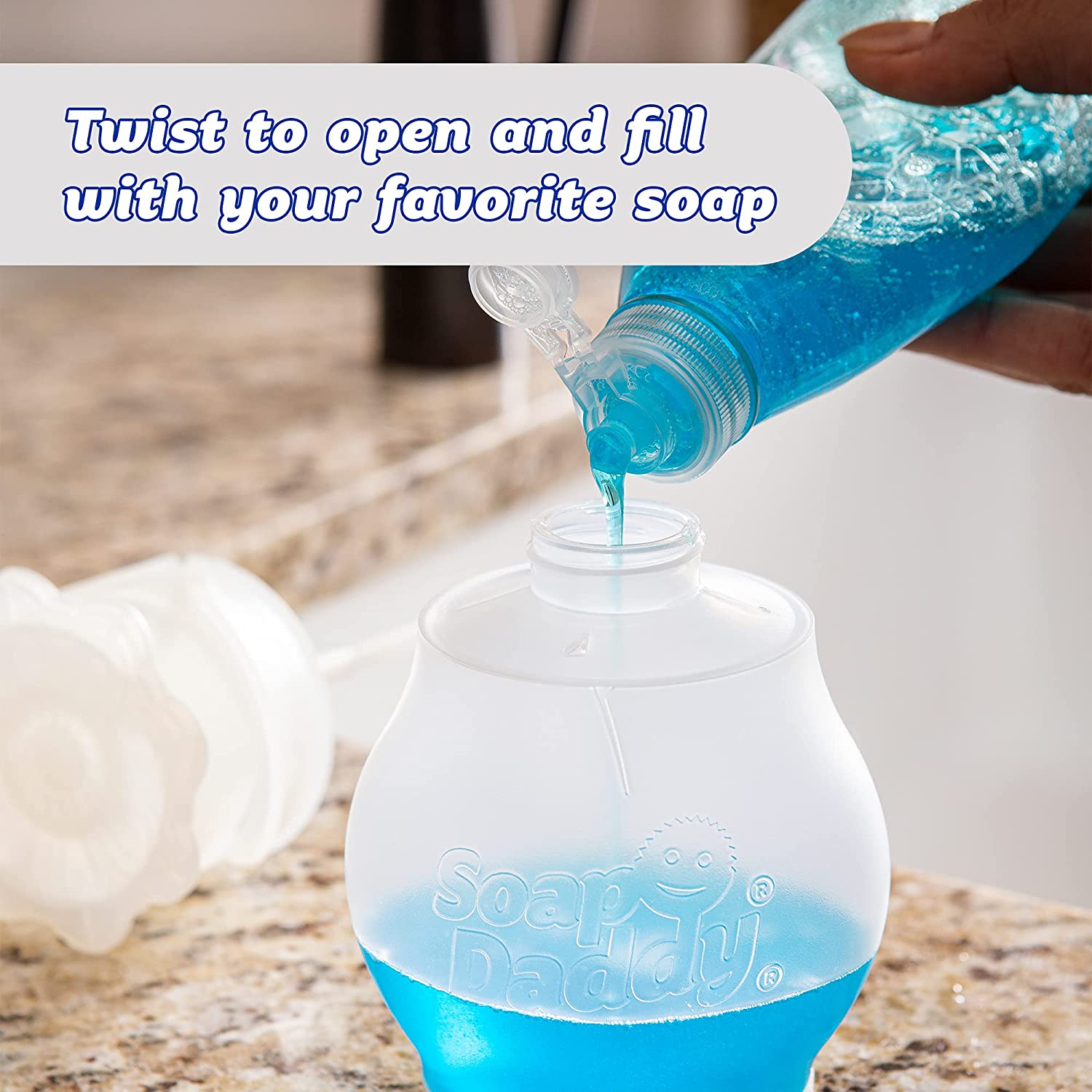 Scrub Daddy Soap Daddy Dual Action Soap Dispenser White