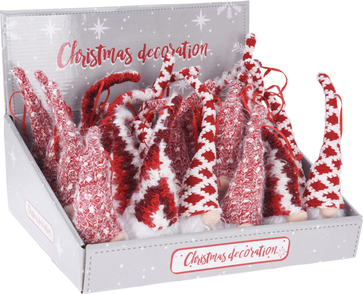 Homesmiths Gnome Hang deco 20cm 3 Assorted Red