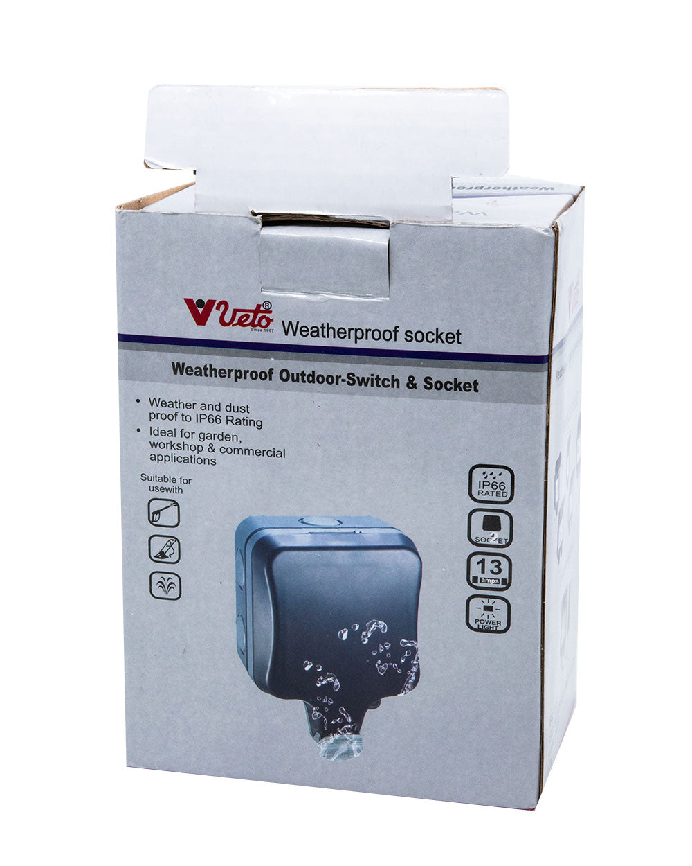 Veto Weatherproof Switch & Socket 1 Gang