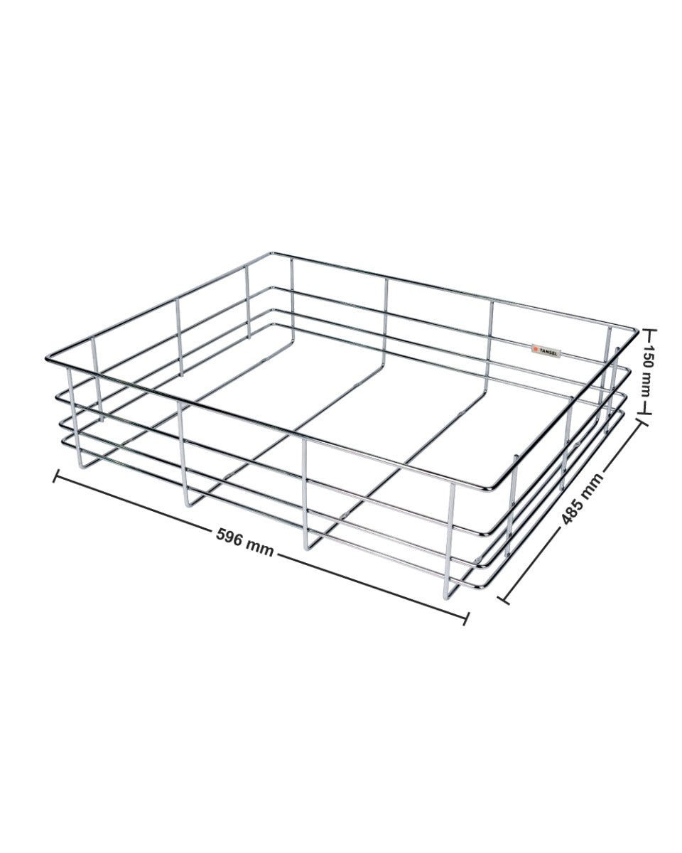 Tansel Wardrobe Pull Out Drawers with Slides L 596 x 150 x W 485 mm