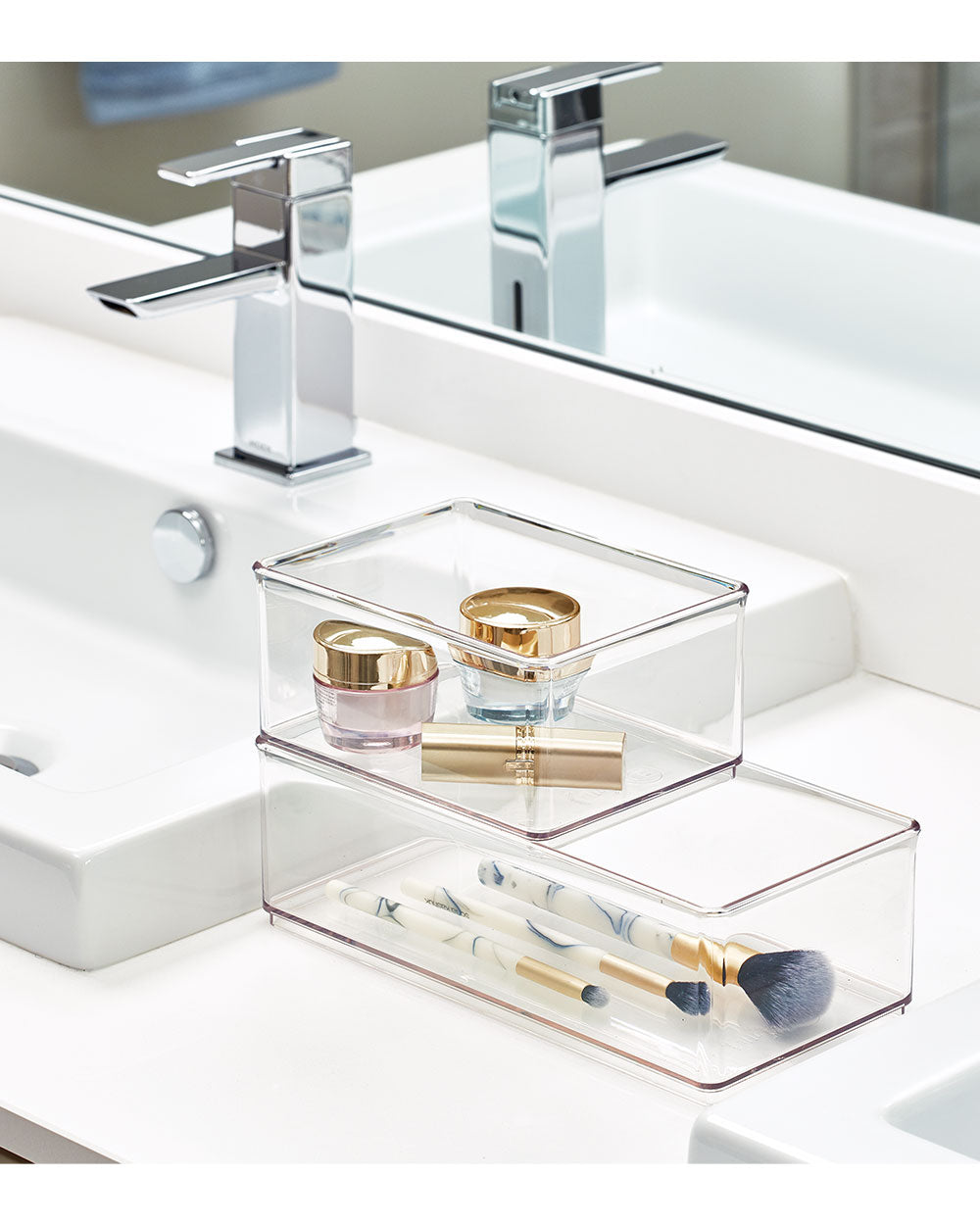 The Home Edit Bin Organizer Medium Shallow Clear