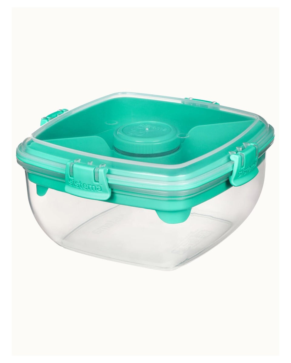 Sistema Salad To Go 1.1L Teal Clip