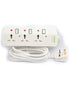 Terminator 3 Way Universal Power Extension Socket 13A 3m