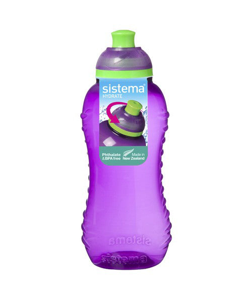 Sistema 330ml Squeeze Water Bottle Purple