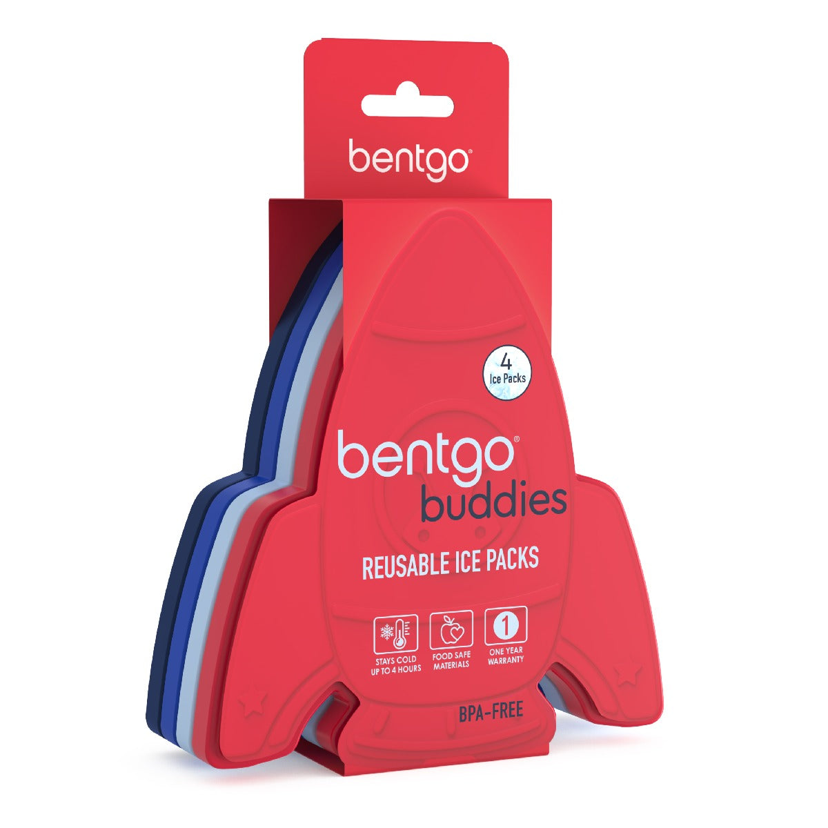 Bentgo Buddies Reusable Ice Pack 4 Pack Rocket