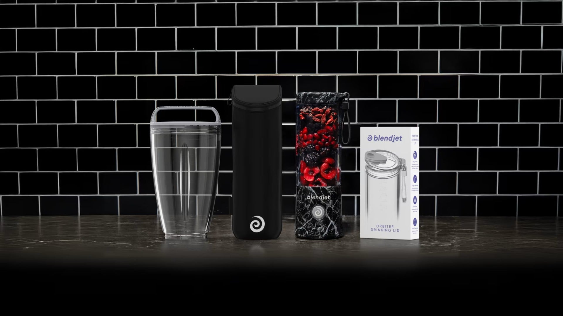 Blendjet V2 Portable Blender Print Black Marble