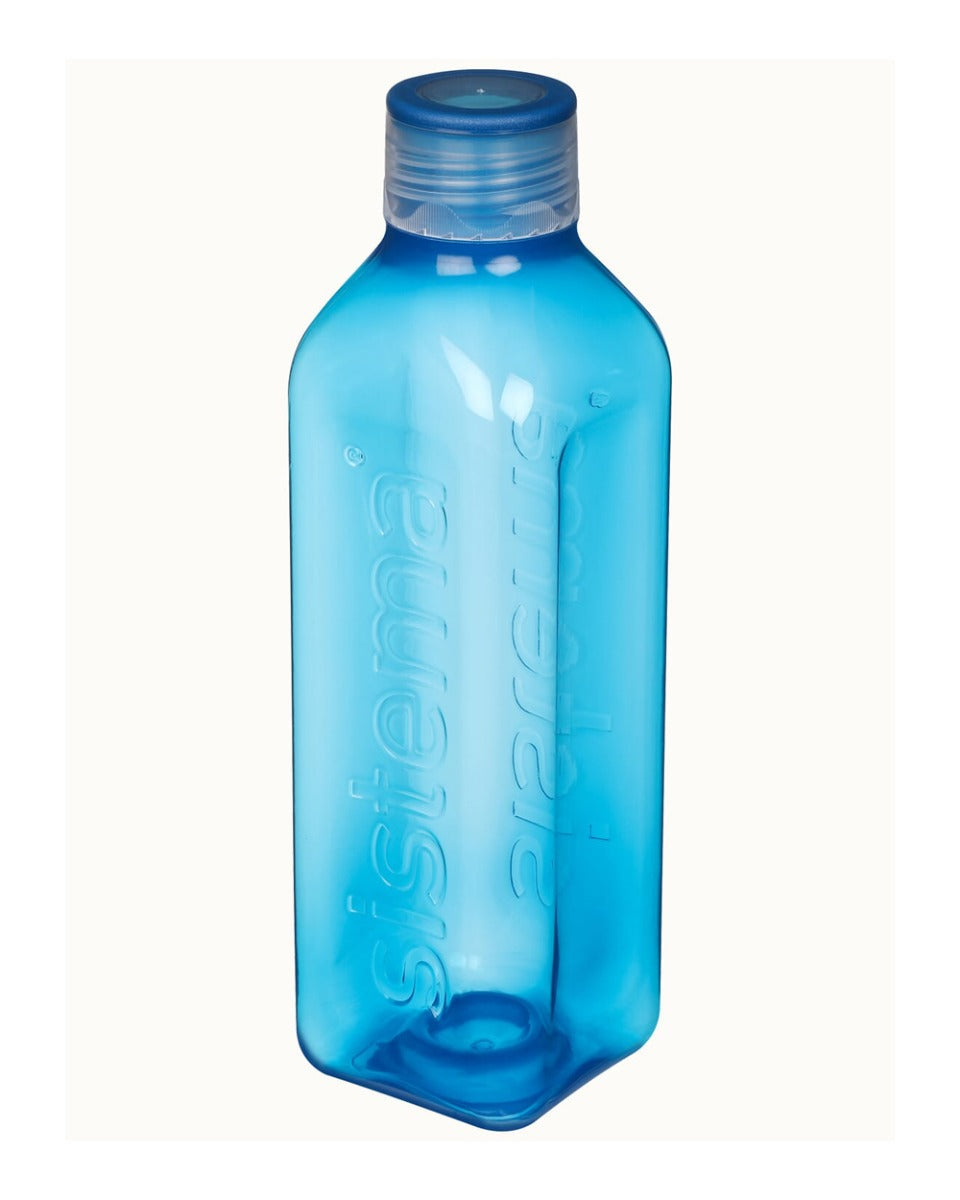 Sistema 1L Square Water Bottle Blue