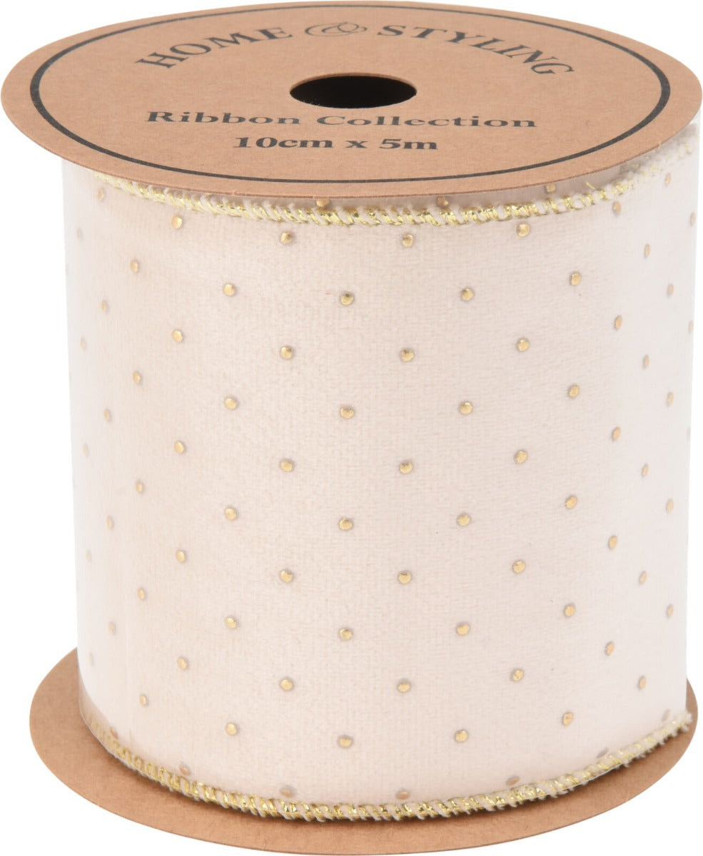 Homesmiths Velvet Lint Gold Dots Assorted