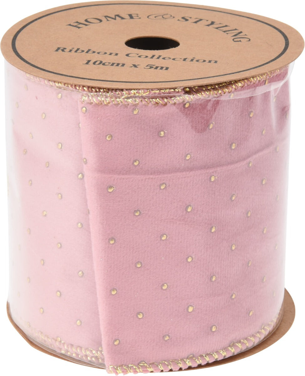 Homesmiths Velvet Lint Gold Dots Assorted