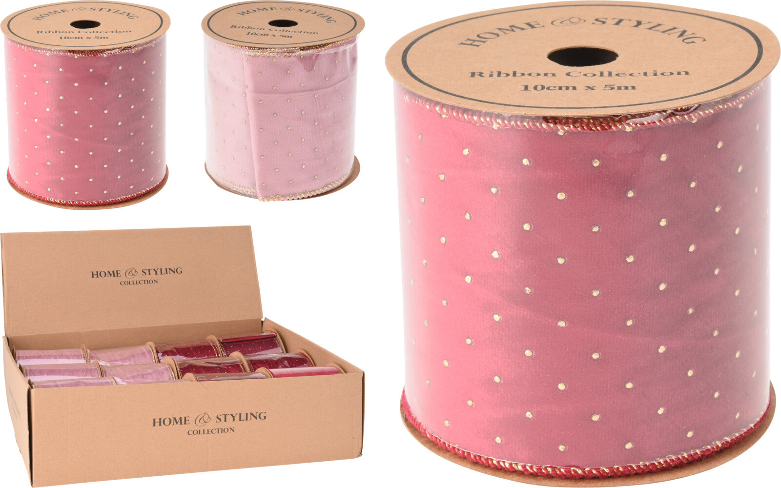 Homesmiths Velvet Lint Gold Dots Assorted