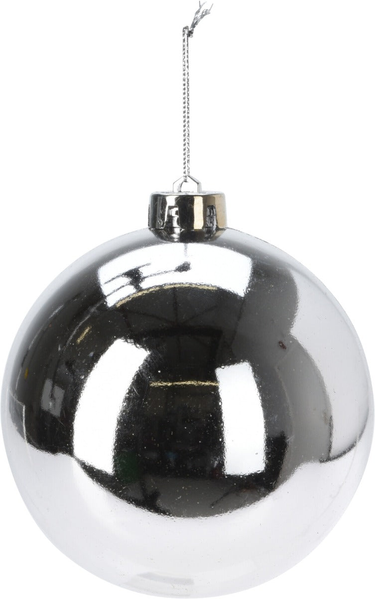 Homesmiths Xmas Ball 120mm Silver Assorted 1 Piece