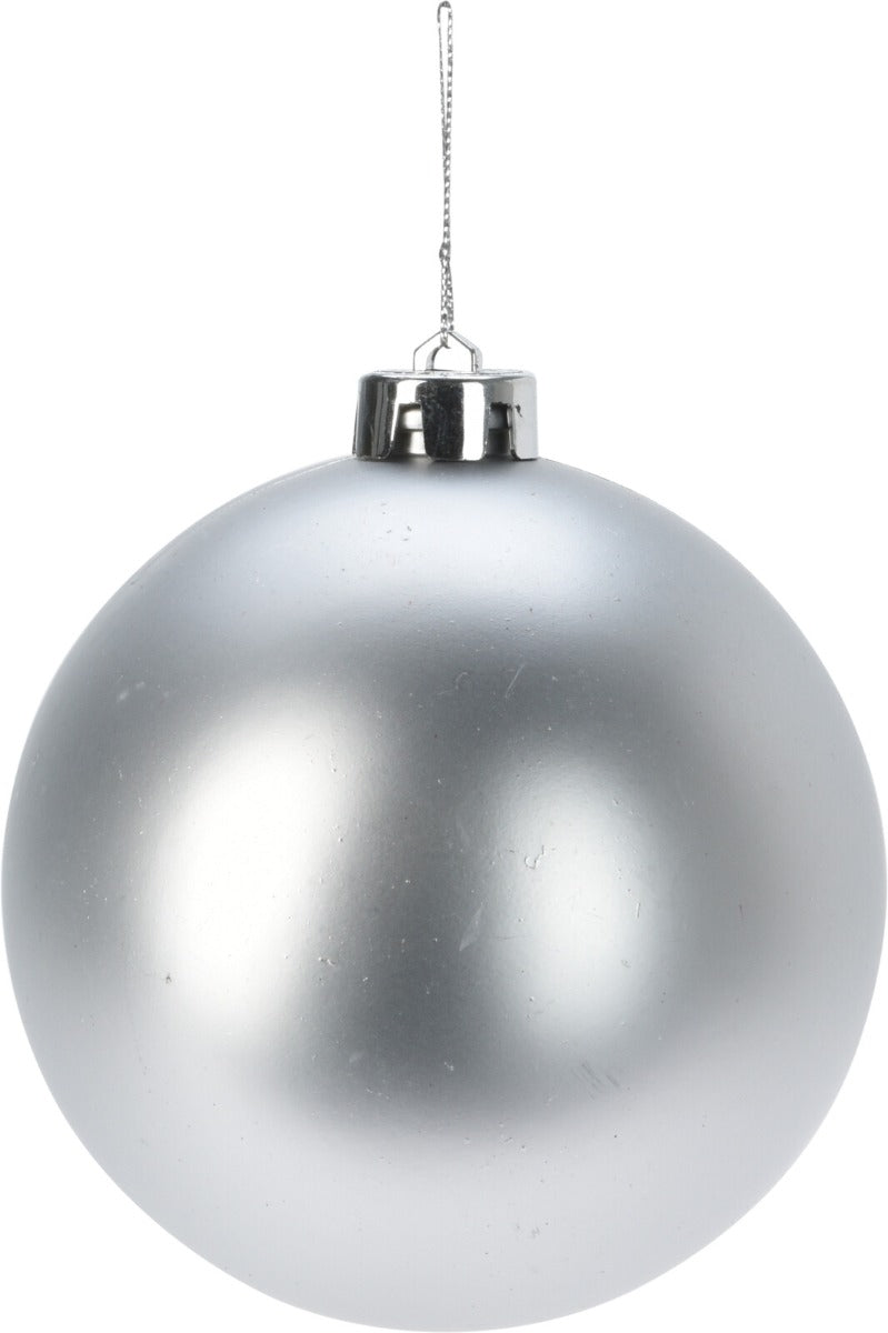 Homesmiths Xmas Ball 120mm Silver Assorted 1 Piece