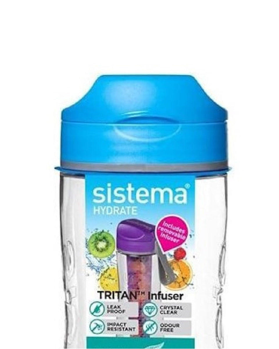 Sistema 800ml Tritan Infuser Bottle Blue