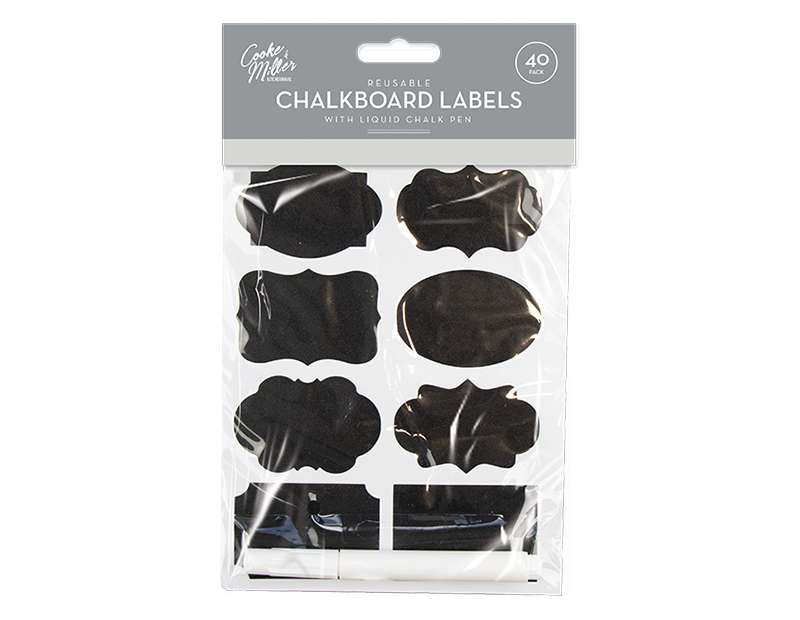 Cooke & Miller Chalkboard Labels Pack of 40
