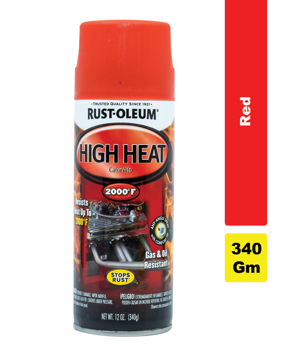 RustOleum Automotive 12Oz High Heat Spray Paint Flat Red