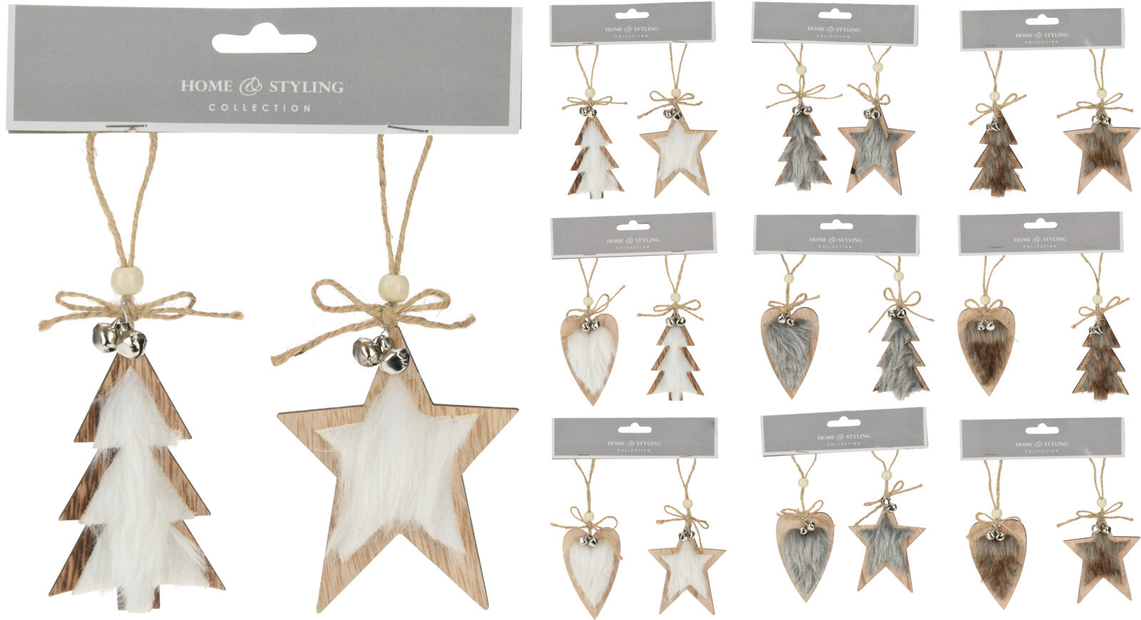 Homesmiths Hang deco 9cm Set Of 2 Assorted