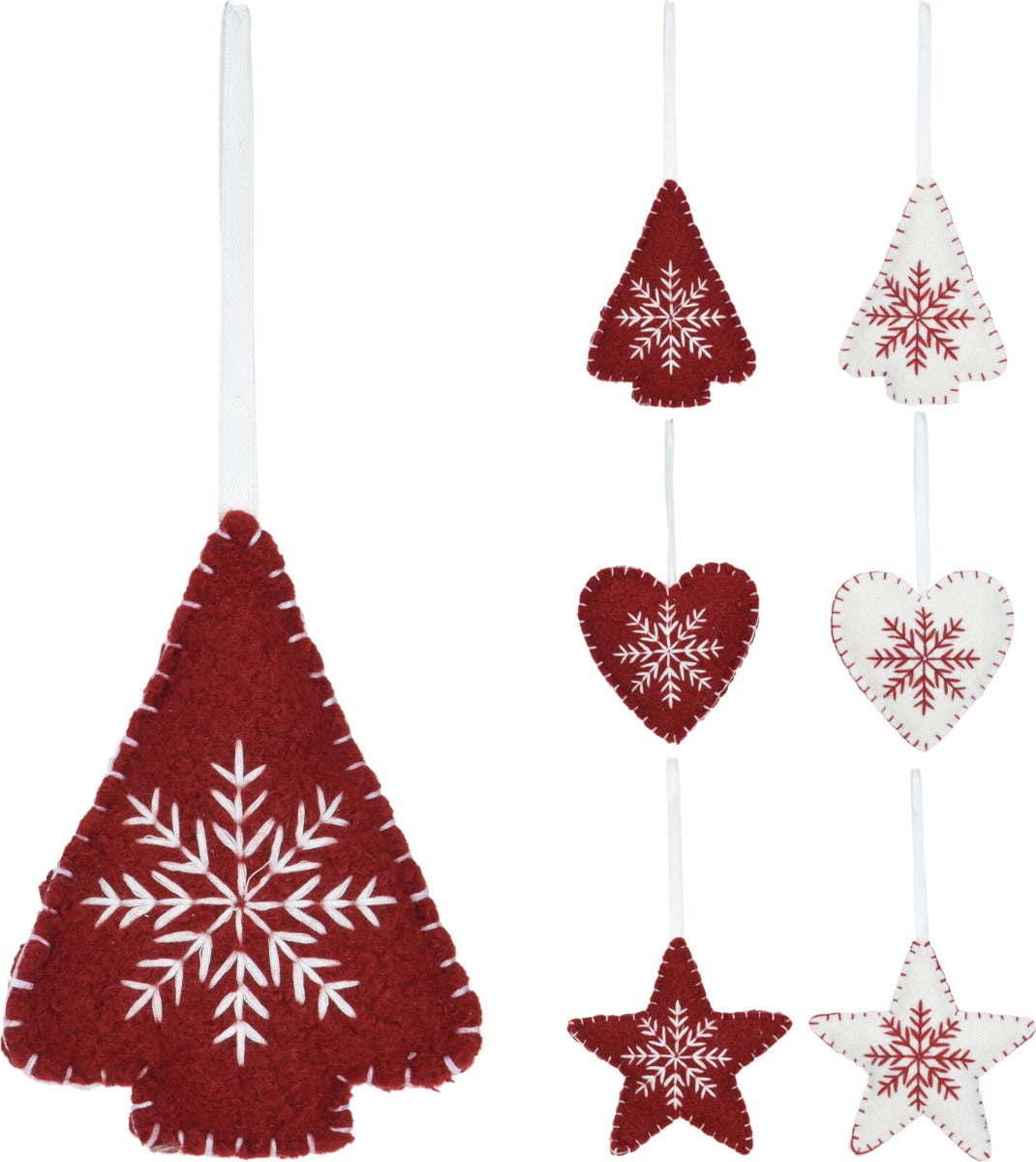 Homesmiths Hanging Deco Christmas 10cm Assorted